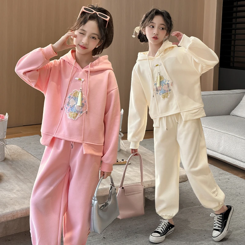 2024年秋季新款新中式国风刺绣盘扣运动套装3518