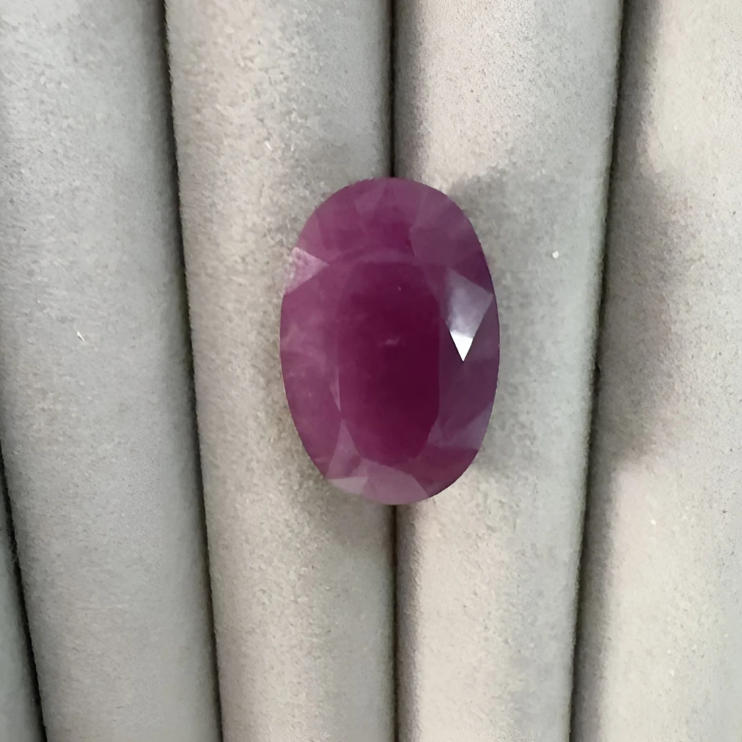 天然无烧红宝石裸石(34.3ct)基地发货配证书