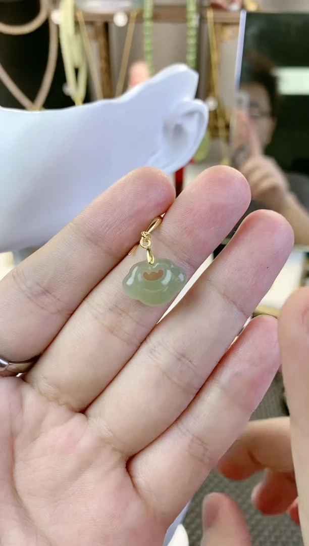 【闪购商品】和田玉/未镶嵌小如意耳钩/多样性发一