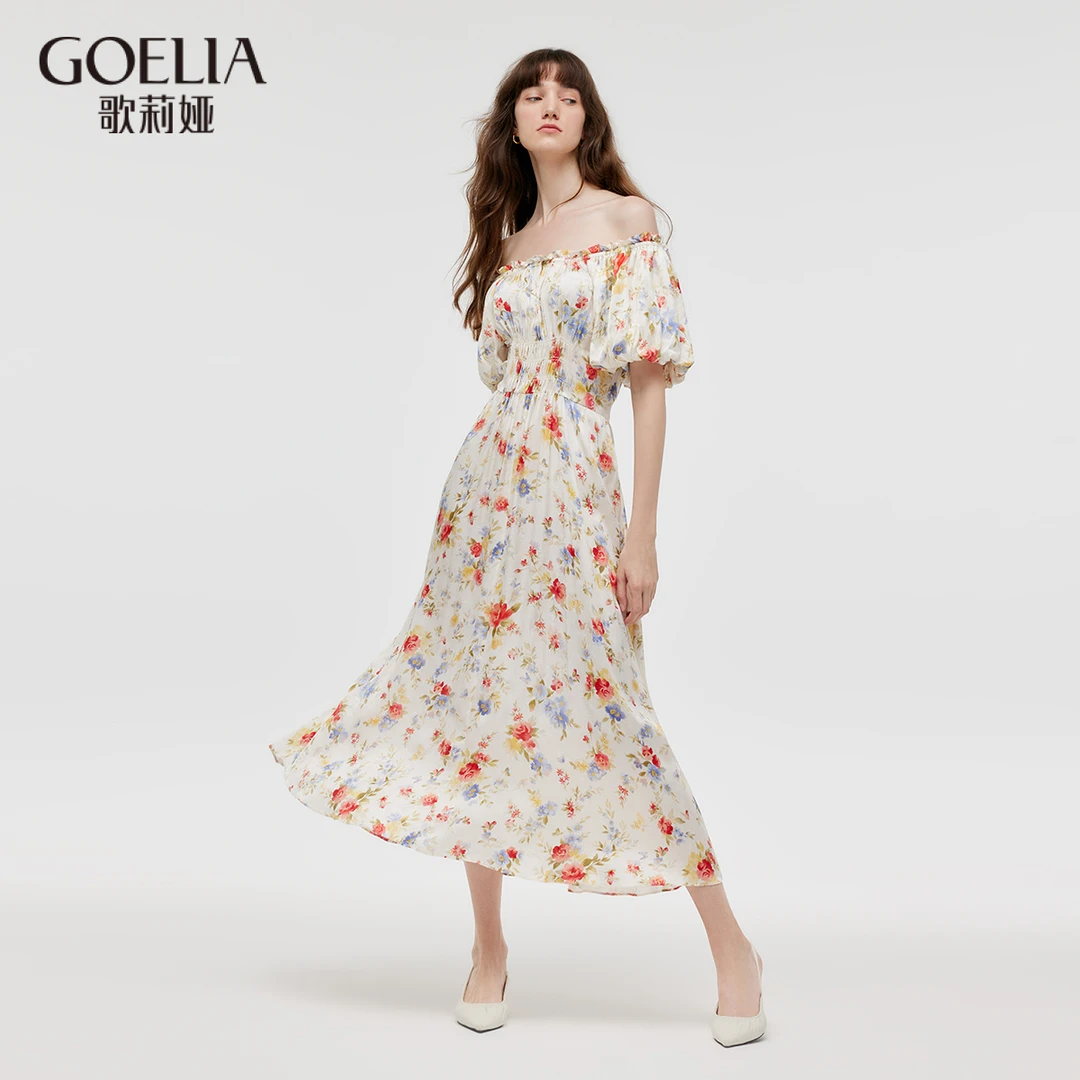 【福利款】歌莉娅新品印花打揽连衣裙1C7R4K880