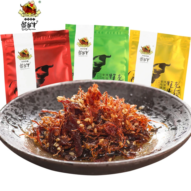 阿坝邮政高原优品遛遛牛76g/袋龙须牦牛肉麻辣味五香味嚼劲肉质