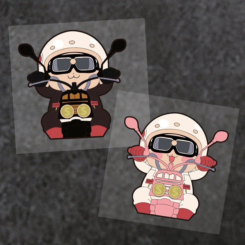 汽车雅迪小牛爱玛电动车向钱冲小女孩车贴个性可爱搞笑摩托车贴纸