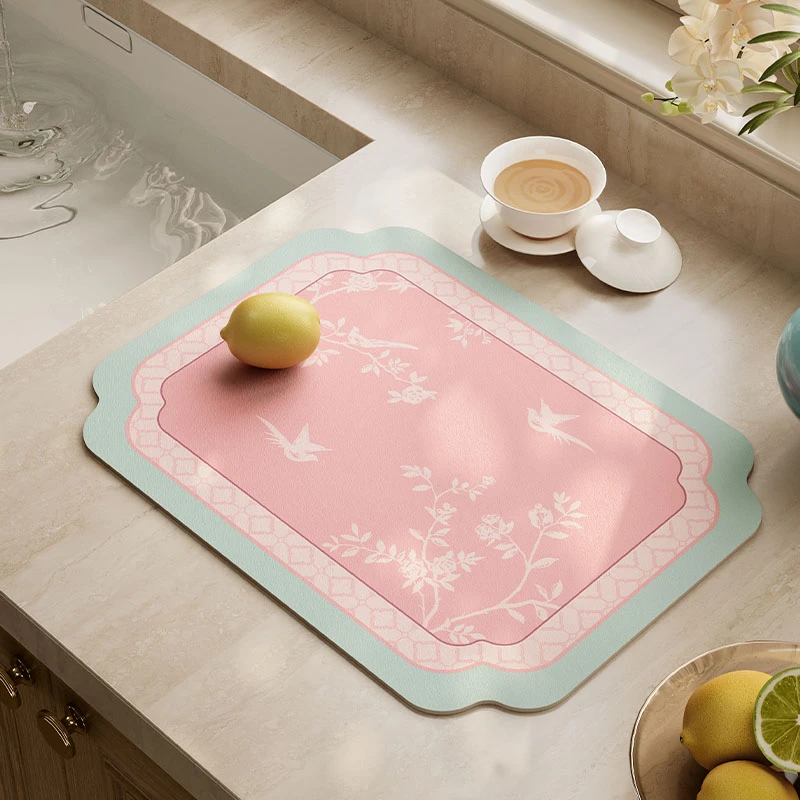 樱落厨房沥水垫吸水速干餐桌垫防滑杯垫隔热防烫洗碗池餐具垫