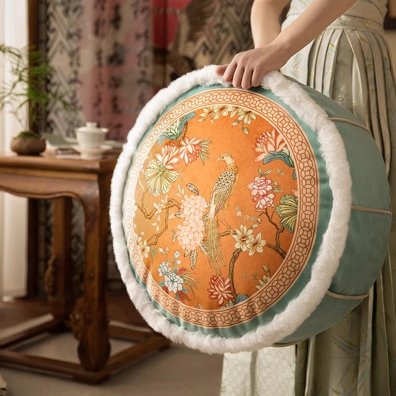 坐垫放地上打坐专用客厅沙发阳台蒲团榻榻米飘窗懒人坐墩山绣球