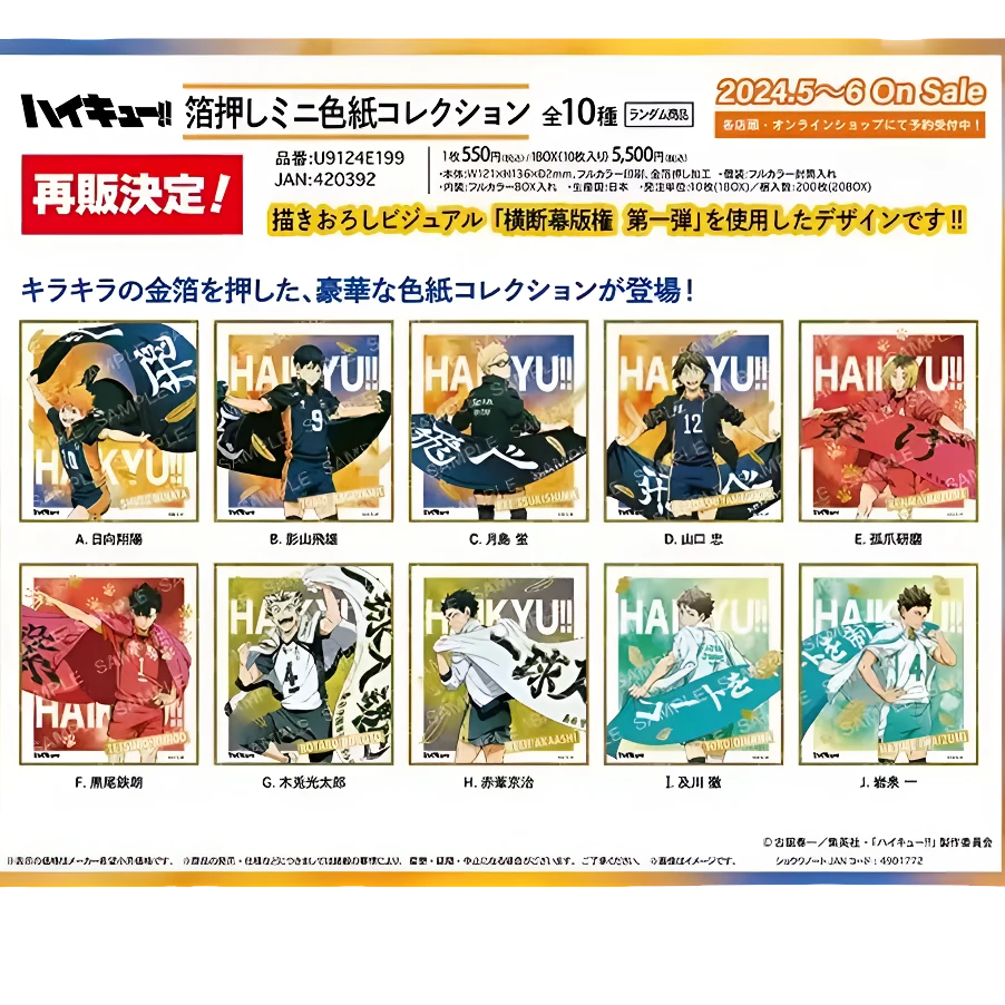 【排球少年】排球少年队旗色纸