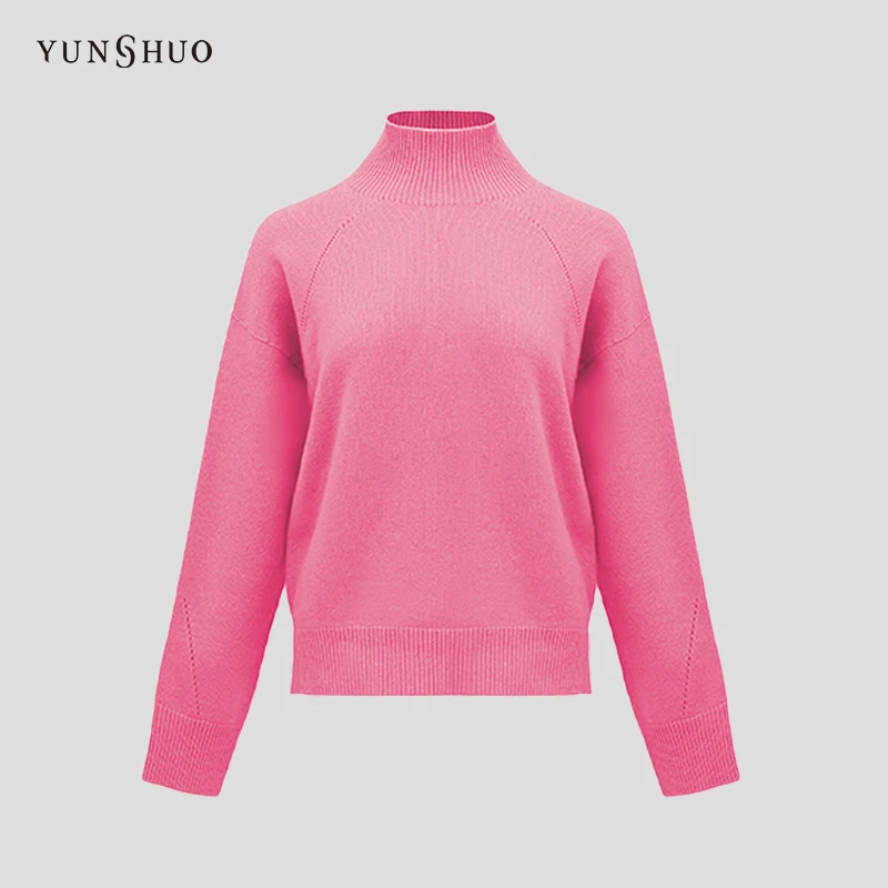 YUNSHUO针织毛衣女秋冬季新款宽松显瘦套头毛衫上衣739459