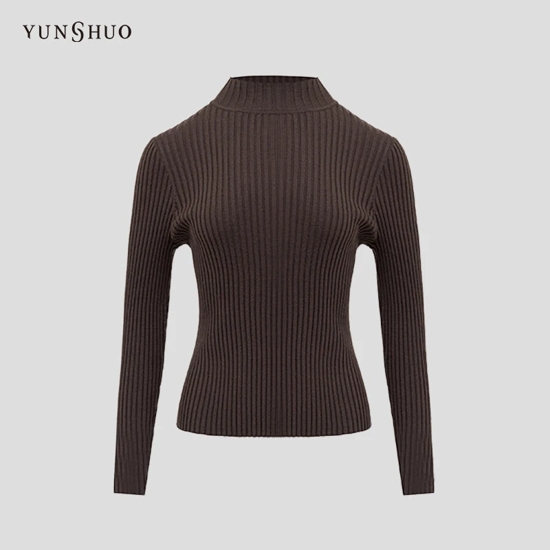 YUNSHUO针织毛衣女修身显瘦套头毛衫739434