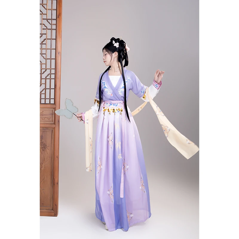 原创成人女汉服套装改良款国风交领齐腰襦裙古风日常款宋制四季款