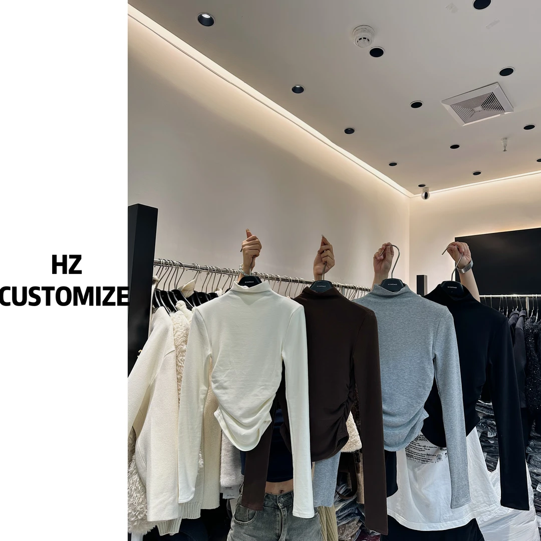 惠惠子甄选【中领加绒打底衫】气质时尚百搭修身高领长袖打底衫