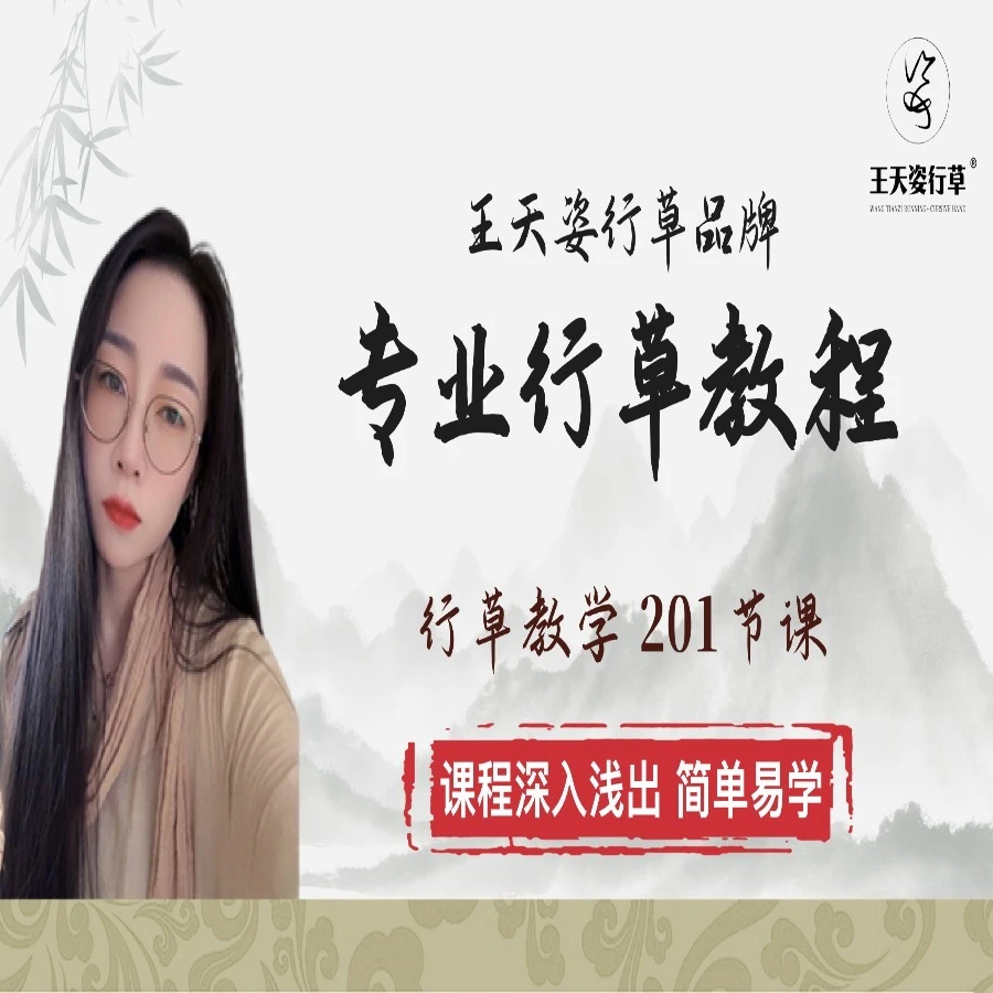 (苹果专拍)天姿行草教学视频课程