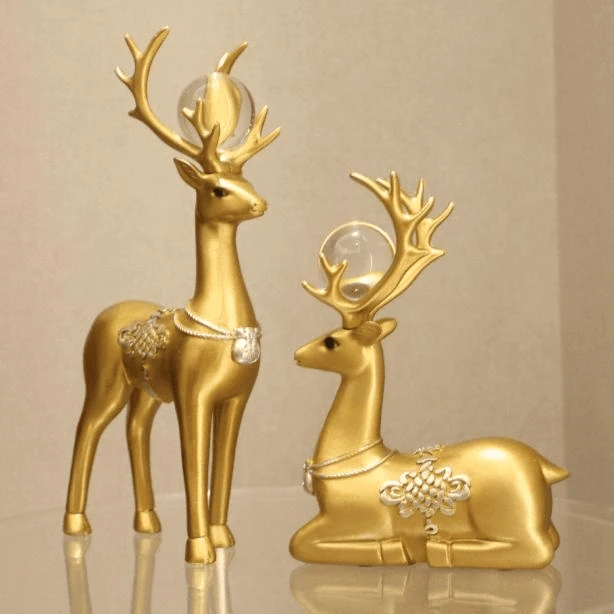 福鹿摆件客厅卧室电视柜玄关家居饰品百搭高端高档麋鹿装饰品新房