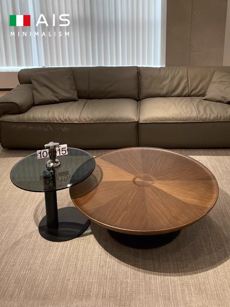 意式极简圆形飞碟茶几边几组合客厅简约角几家用小户型轻奢高级感