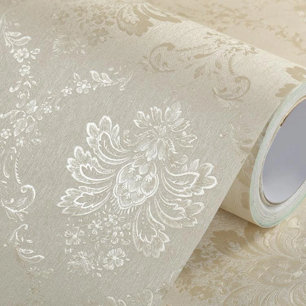 3d立体花纹防潮墙纸艺术客厅耐磨温馨背景墙装饰自贴加厚贴纸墙贴