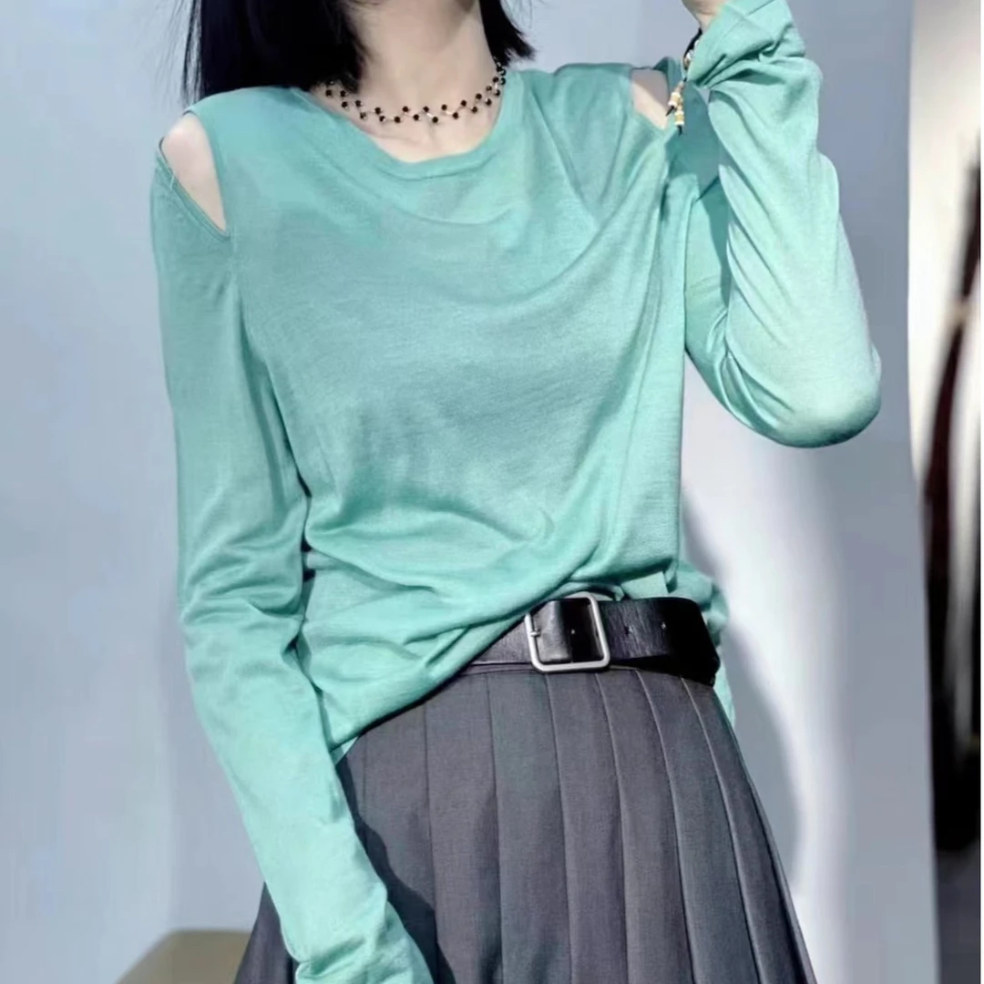 《嘉怡推荐》夏季时尚露肩细针织防晒衣