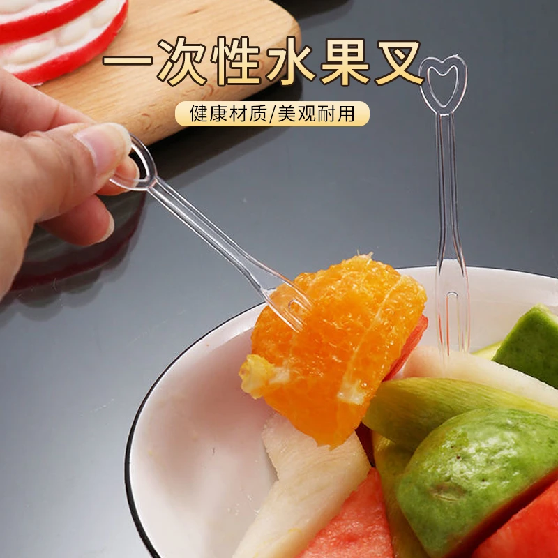 【500支装】一次性叉勺水果茶甜品蛋糕试吃特厚酒吧KTV家用批发