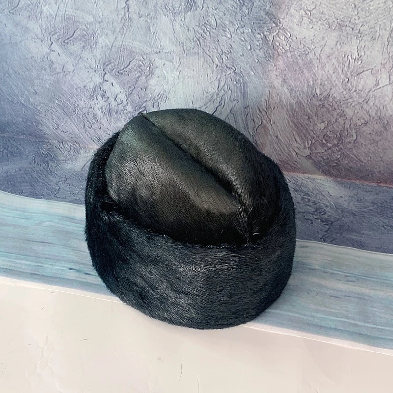 总统帽子海豹冬天美式中老年人加厚保暖棉帽冬季太平貂毛皮草礼帽