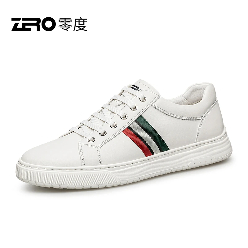 ZRO/零度男鞋【官方发售】休闲板鞋2024新款真皮舒适拼接时尚小白鞋