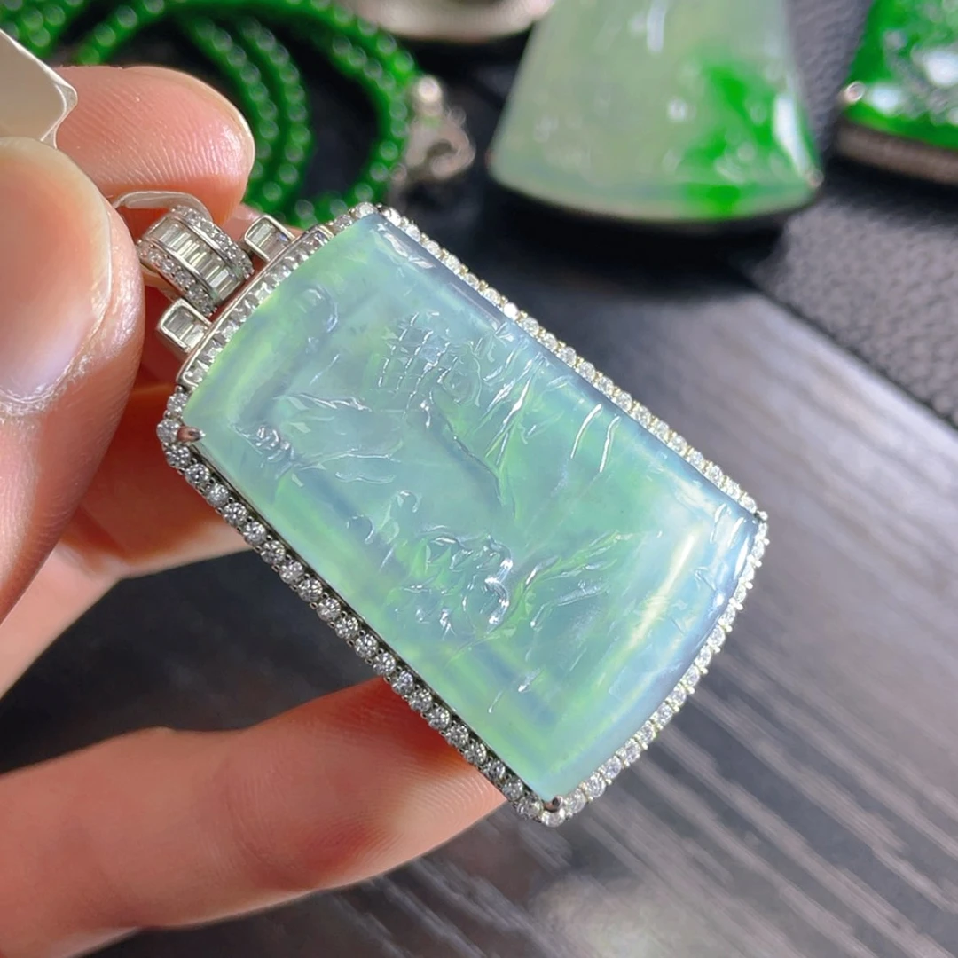 【闪购商品】翡翠颈饰银S925镶嵌979