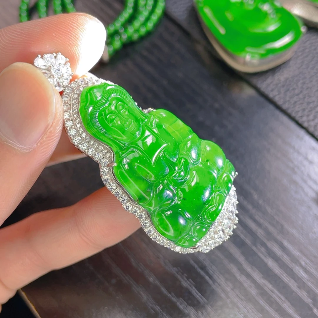 【闪购商品】翡翠颈饰银S925镶嵌12