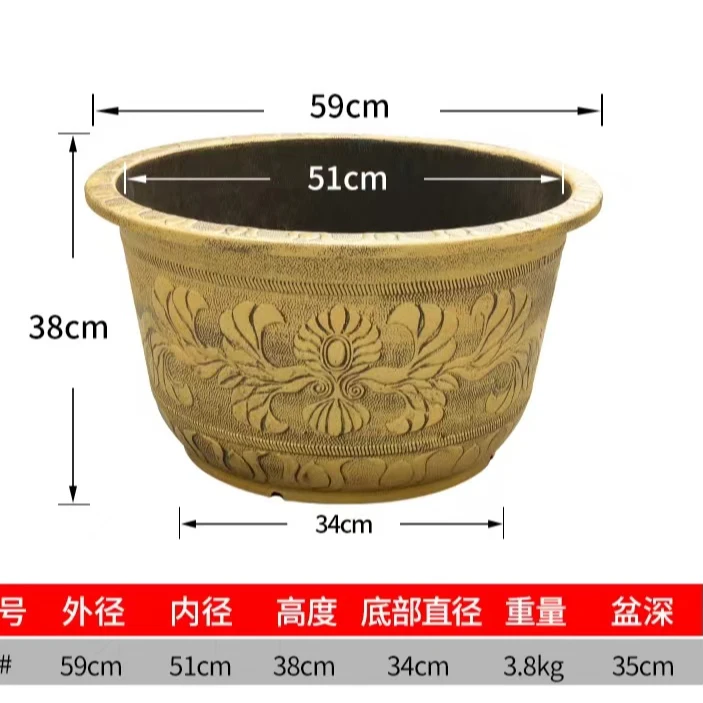 花盆铝塑十年质保晒坏冻坏厂家包换栽花种树养鱼养荷花庭院楼顶