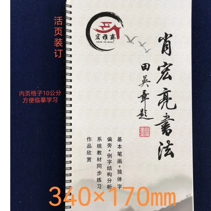 肖宏亮编写《楷书入门教材》活页装订格10×10厘米，带注解