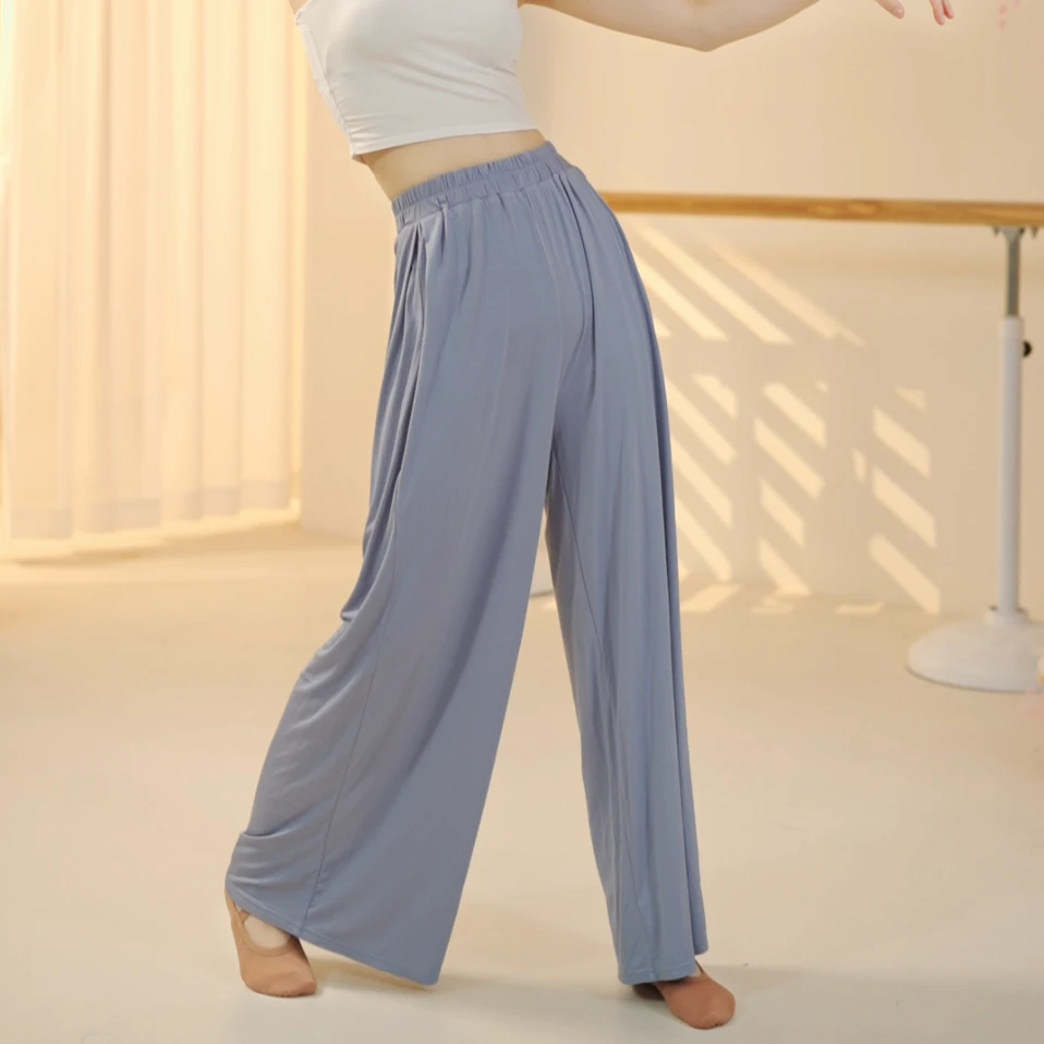 【佳佳老师专属】8065D长款阔腿裤2024年新款练功女现代宽松舞蹈服