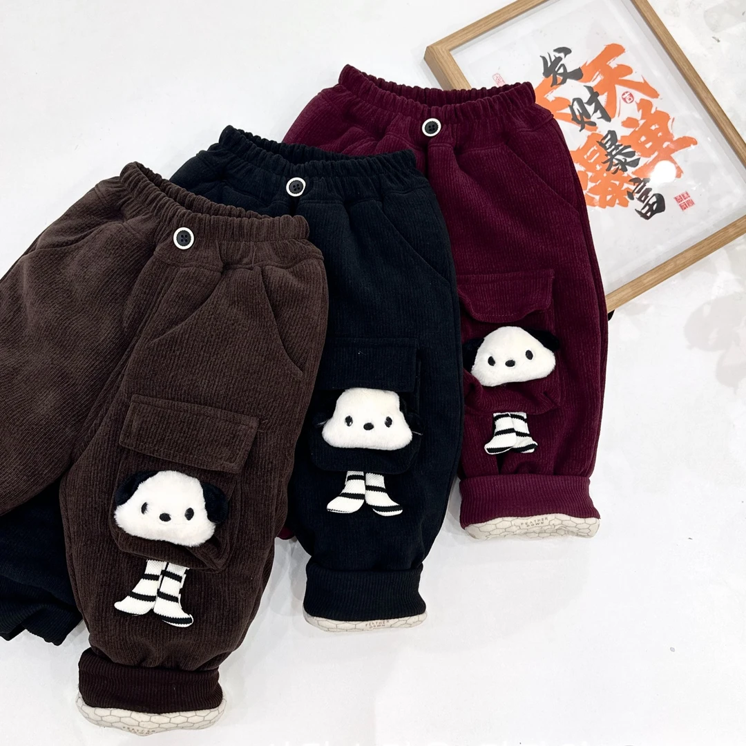 一条过冬儿童立体公仔温变内里加厚儿童冬季棉裤男女宝款柔软舒适