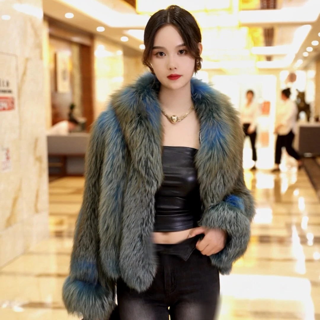【撤柜下架卖完不补】银狐狐狸毛皮草外套女-v02023LS 瑶瑶