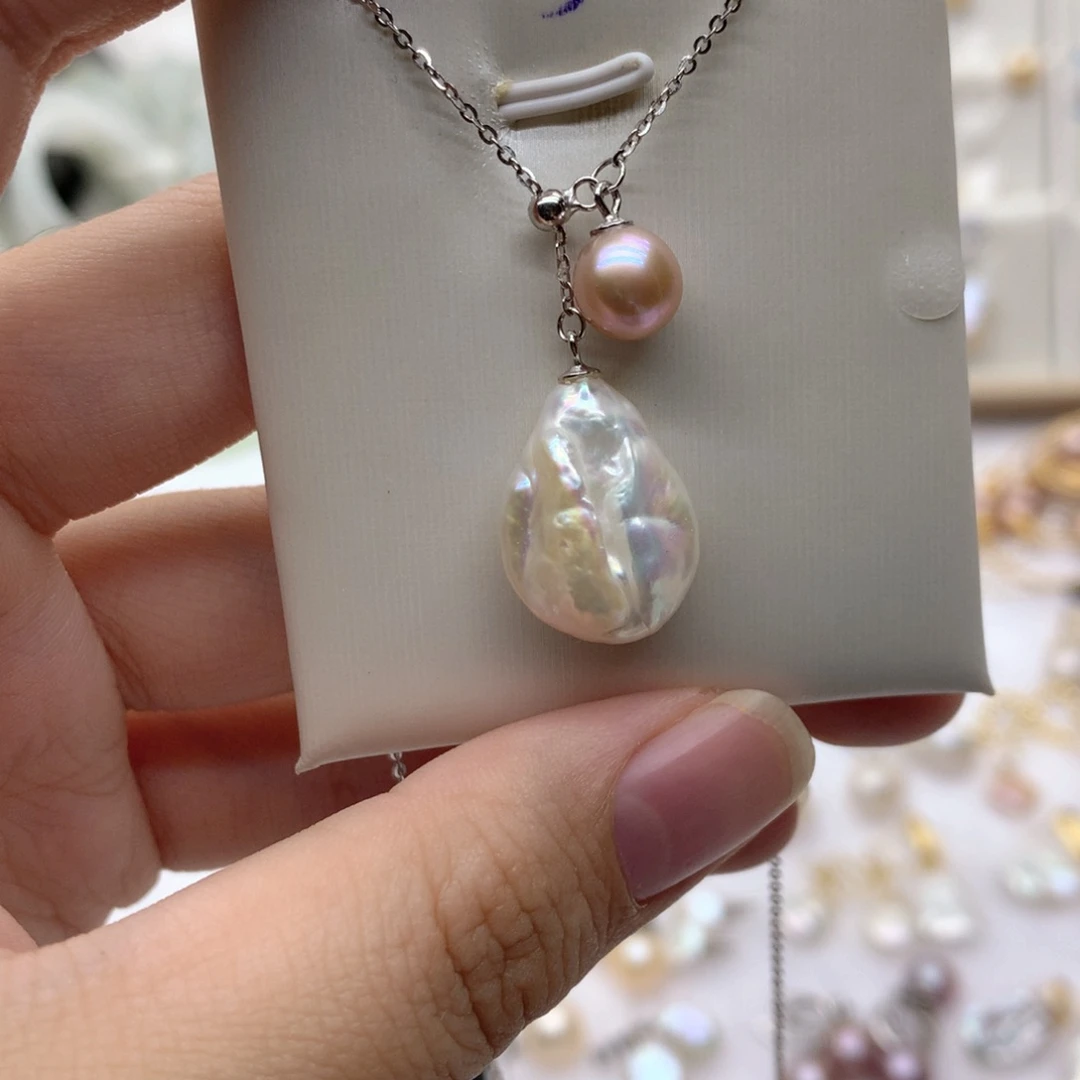 淡水珍珠颈饰银S925镶嵌