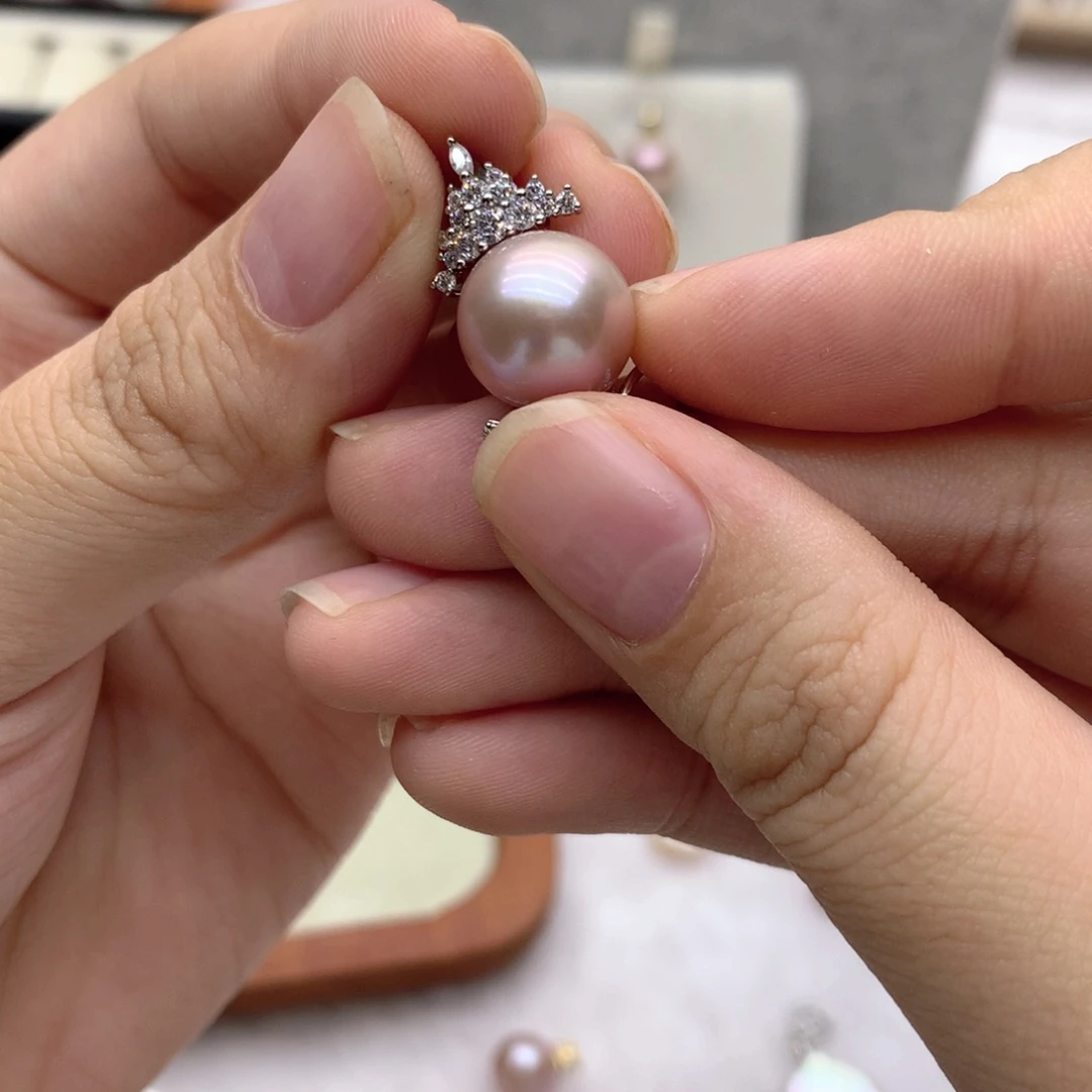 淡水珍珠颈饰银S925镶嵌