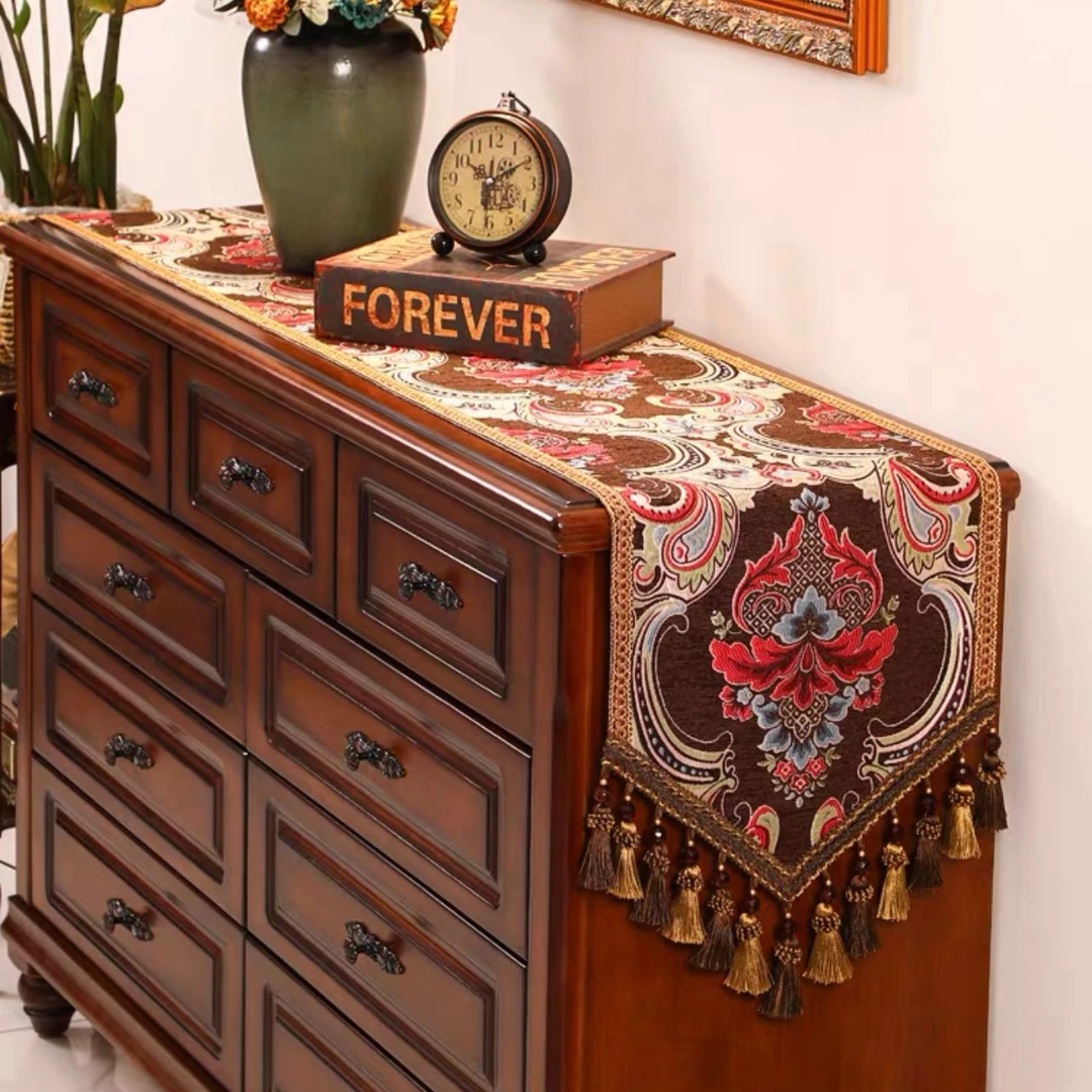 精选实木家具桌旗斗柜玄关装饰盖布精致立体设计精致防尘美式欧式