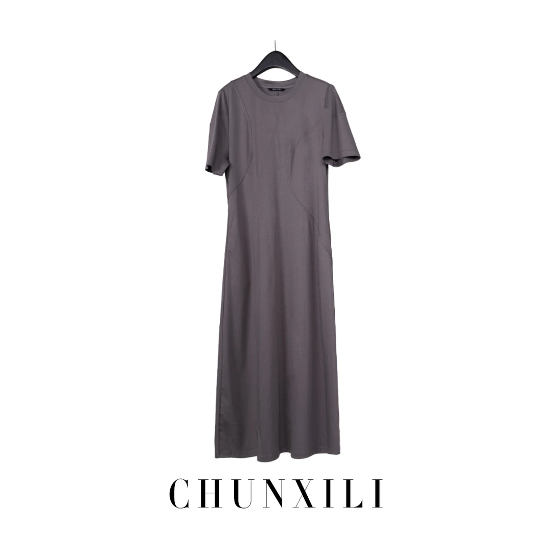 【晨雾】CHUNXILI/春熙里 时尚极简显瘦连衣裙 夏季长裙X02L42041
