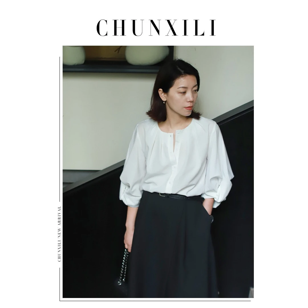 CHUNXILI/春熙里 款式灯笼袖衬衫 面料不皱气质衬衣小众上衣