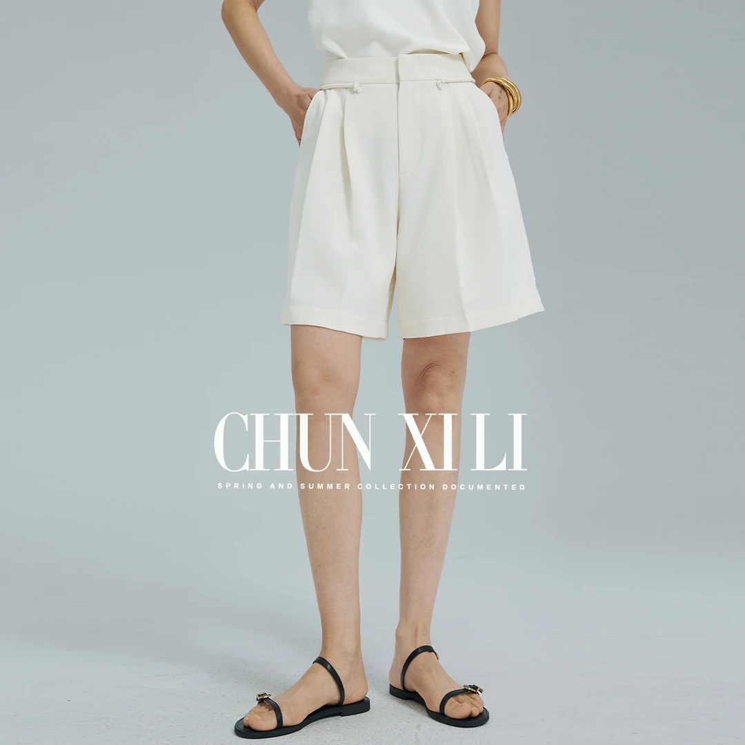 CHUNXILI/春熙里 小众设计感短裤夏季宽松阔腿休闲裤D06K42046