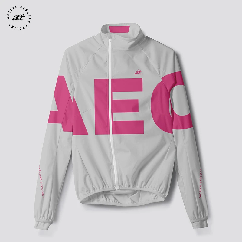 aec2025新款防风衣【静速-粉】男女骑行服轻薄外套公路自行车风衣