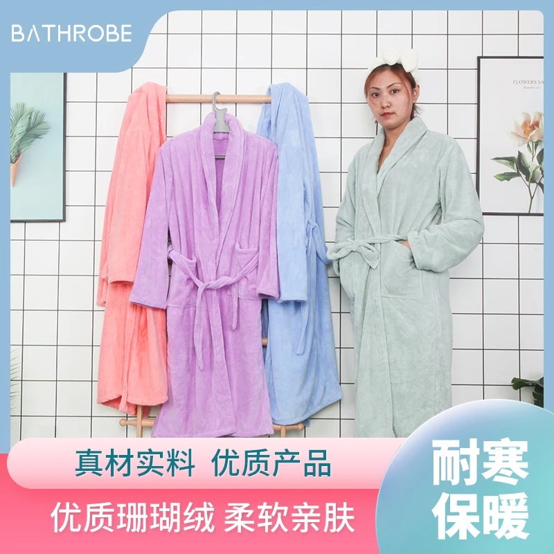 男士洗澡专用浴袍浴巾一体成人女家用洗澡睡衣家居服超强吸水全棉