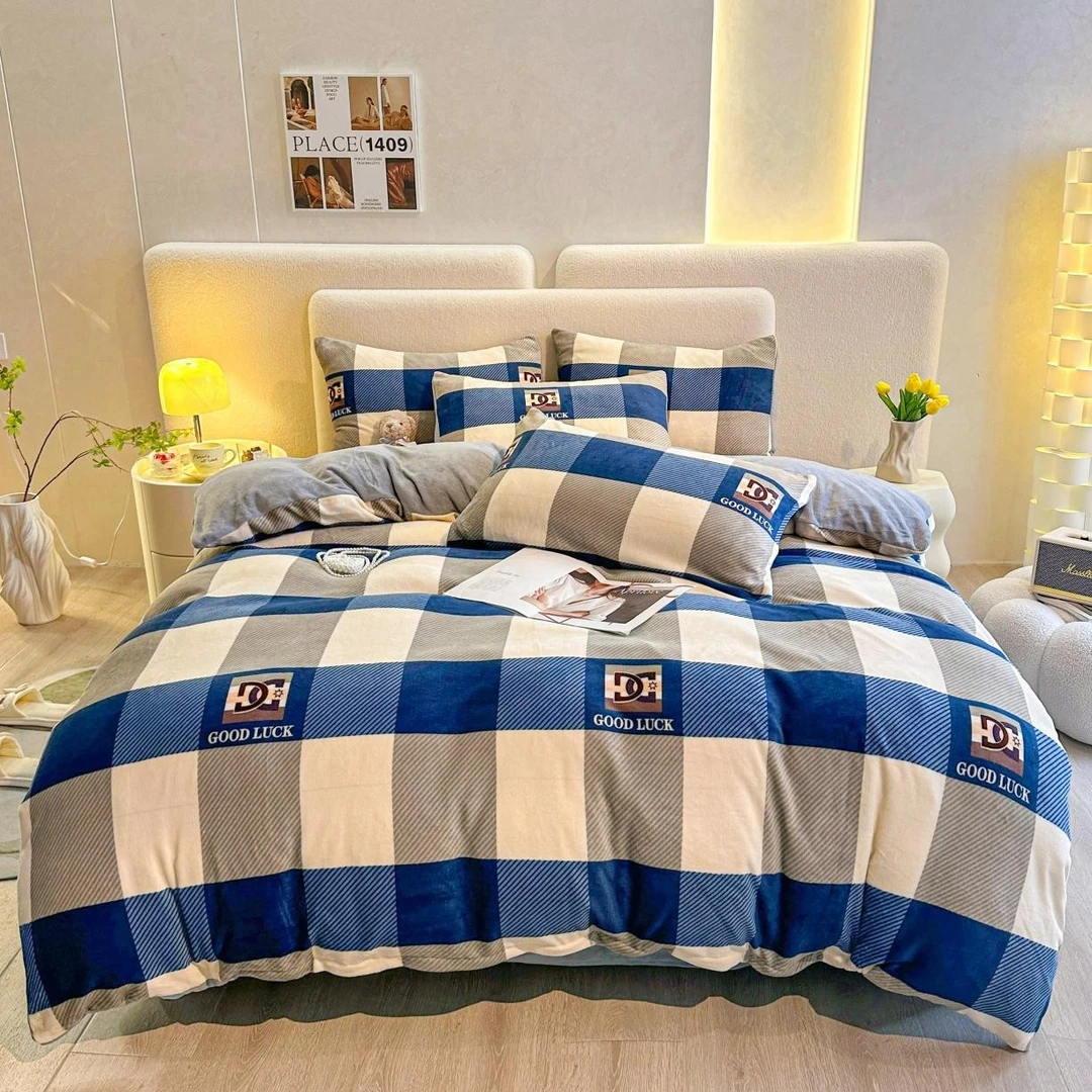 【自营工厂】A类母婴级高克重牛奶绒床单款加厚保暖防静电四件套