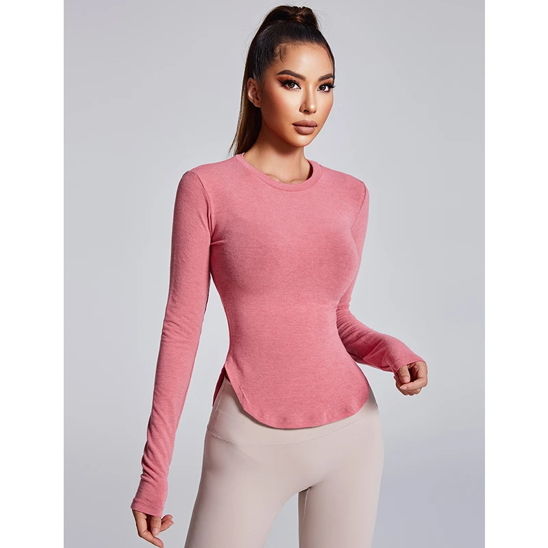 fitlife运动T恤女舒适透气瑜伽长袖