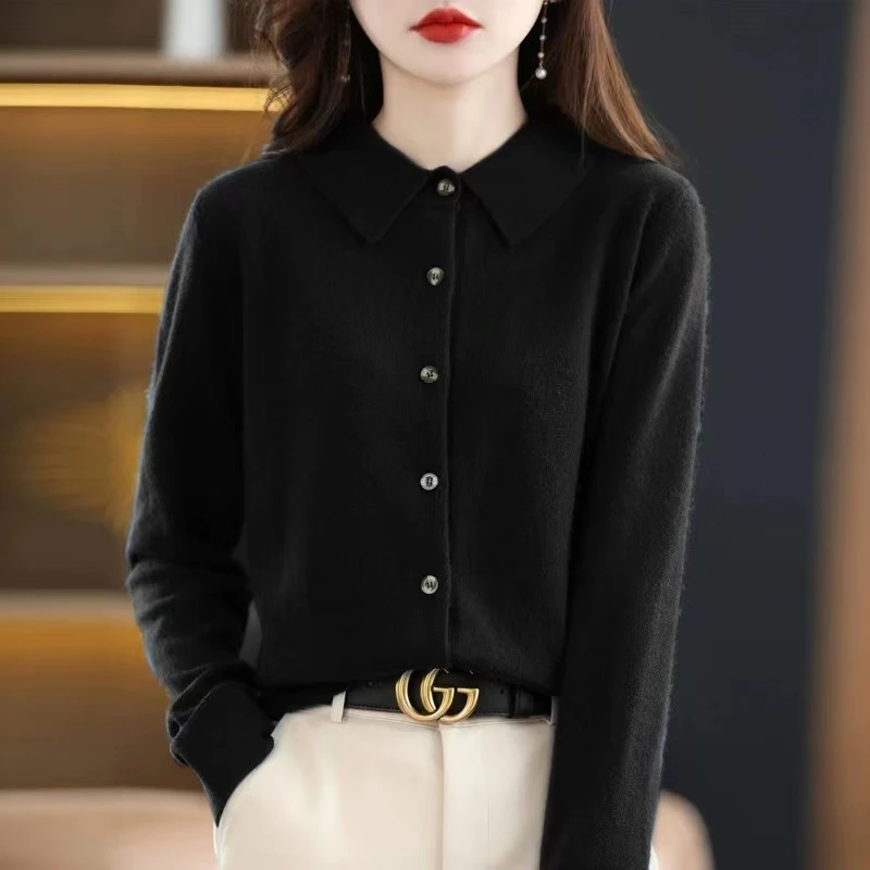 【逆行者系列】康A纱线100%纯羊绒女款 POLO衬衣