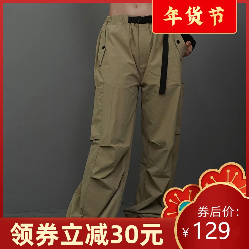 RHS弹力工装裤男女同款秋冬三防美式束脚裤子潮牌宽松磁吸扣长裤