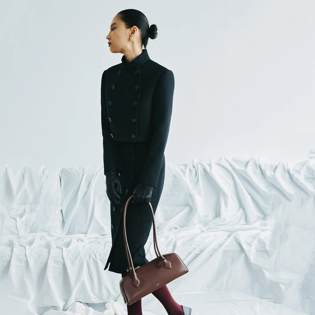 Z老板 摩登街头小外套女秋冬季双排扣羊毛外套