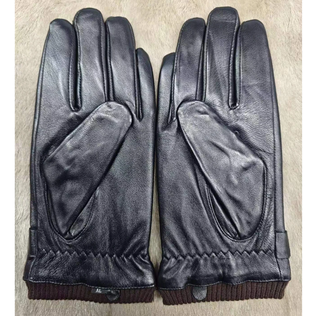 头层小羊皮真皮手套女士冬季加绒加厚触屏开车骑行防寒精美秋冬