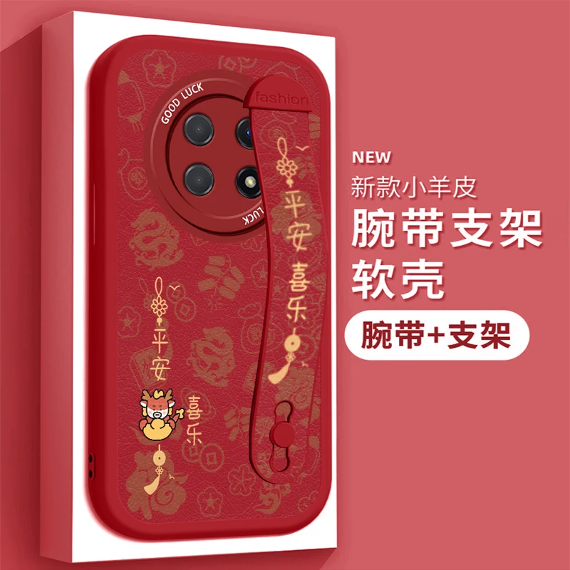 适用华为畅享60x手机壳STG-AL00防摔女款腕带小羊皮镜头全包个性