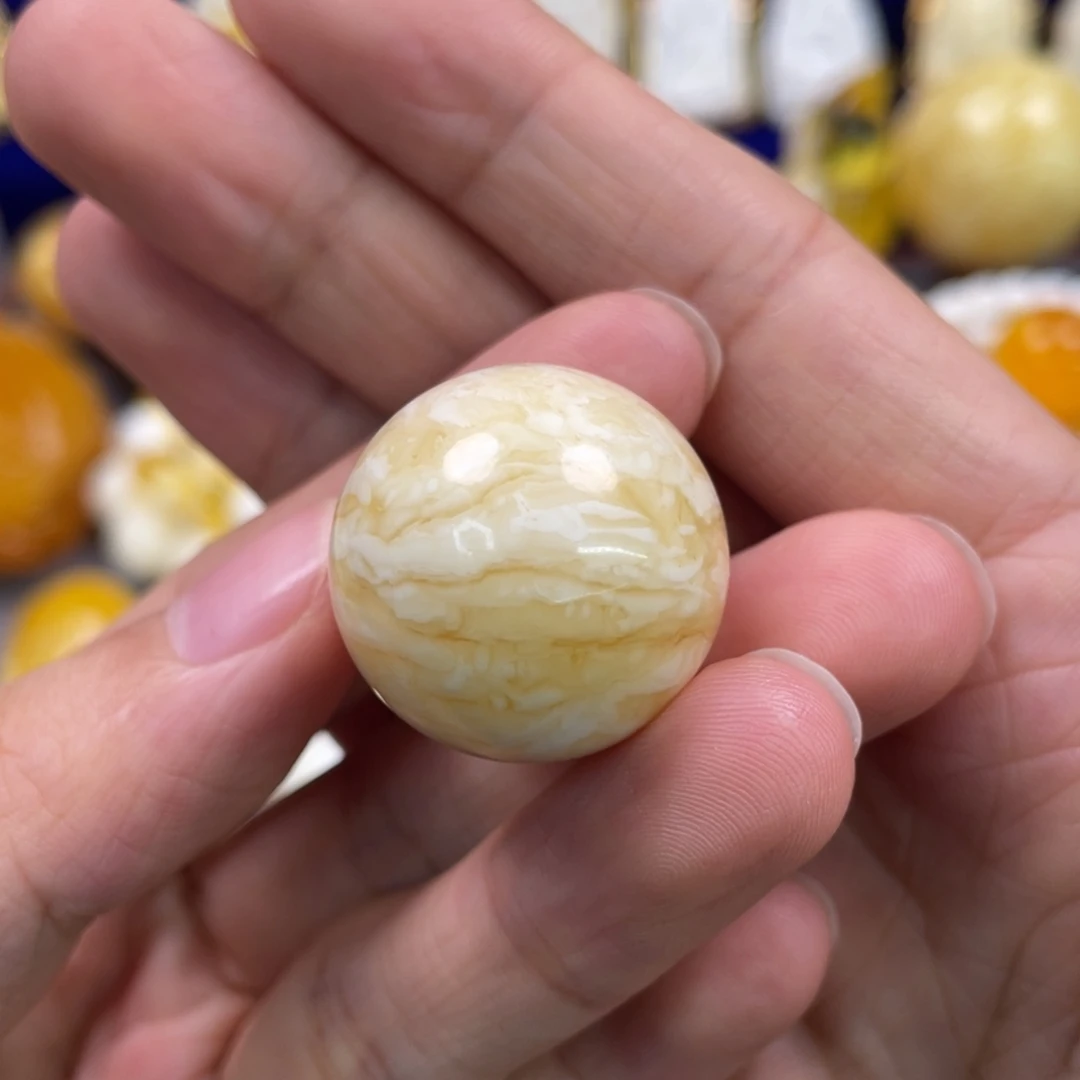 蜜蜡裸石未镶嵌琥珀蜜蜡珠子卡23.8mm