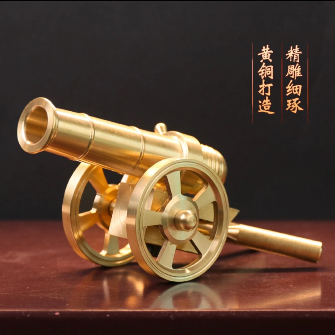 黄铜大炮铜炮一炮而红意大利炮模型饰品汽车摆件