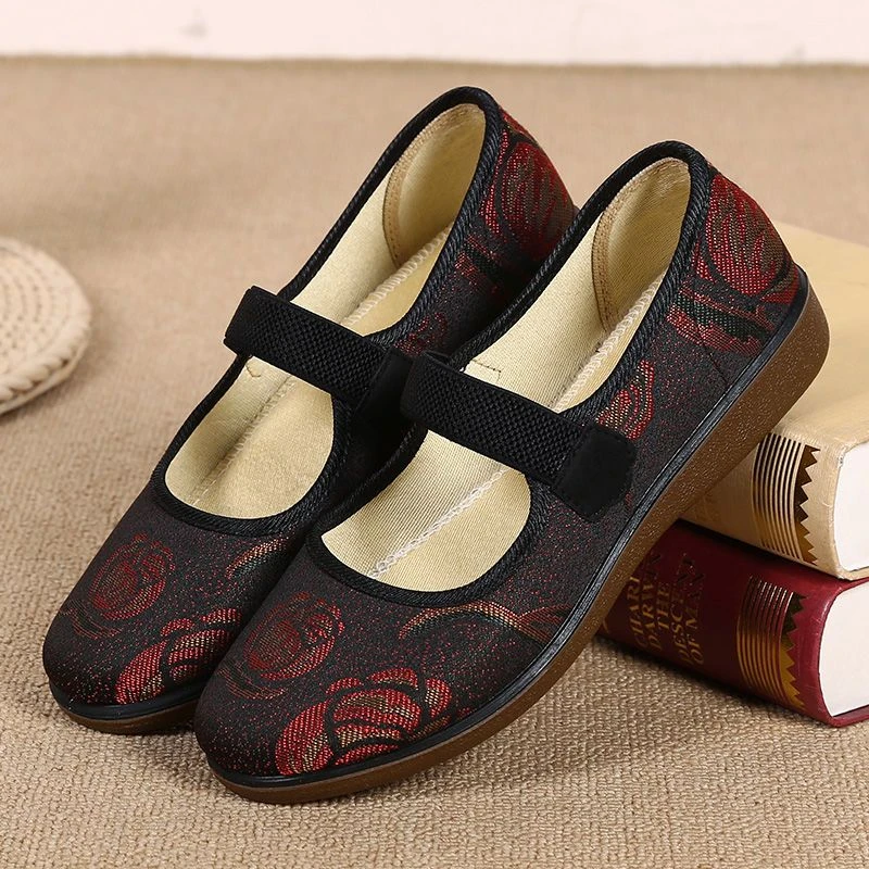 春秋老北京布鞋女单鞋中老年人妈妈女鞋防滑软底老人鞋老太太鞋子