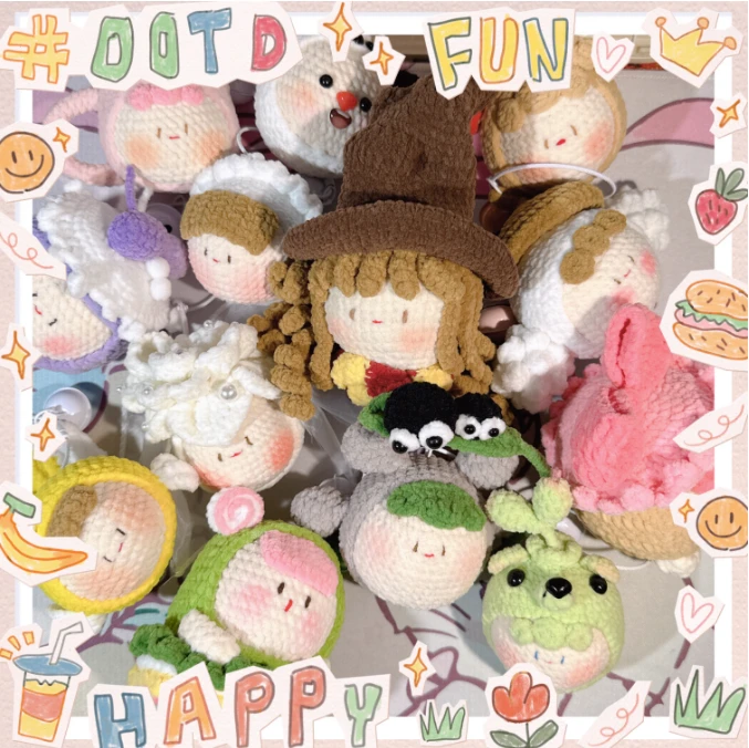 【拍下默认代拆】-纯手工针织团子挂件