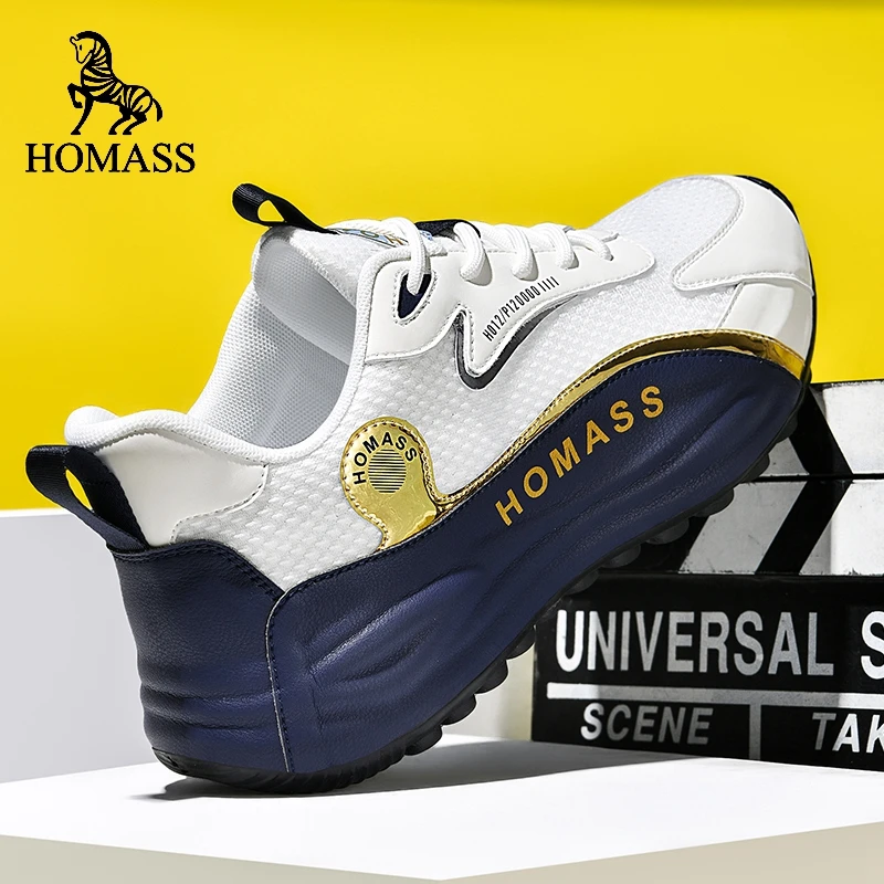 HOMASS/霍玛仕男女情侣款男士时尚轻奢休闲百搭透气运动鞋 Z022