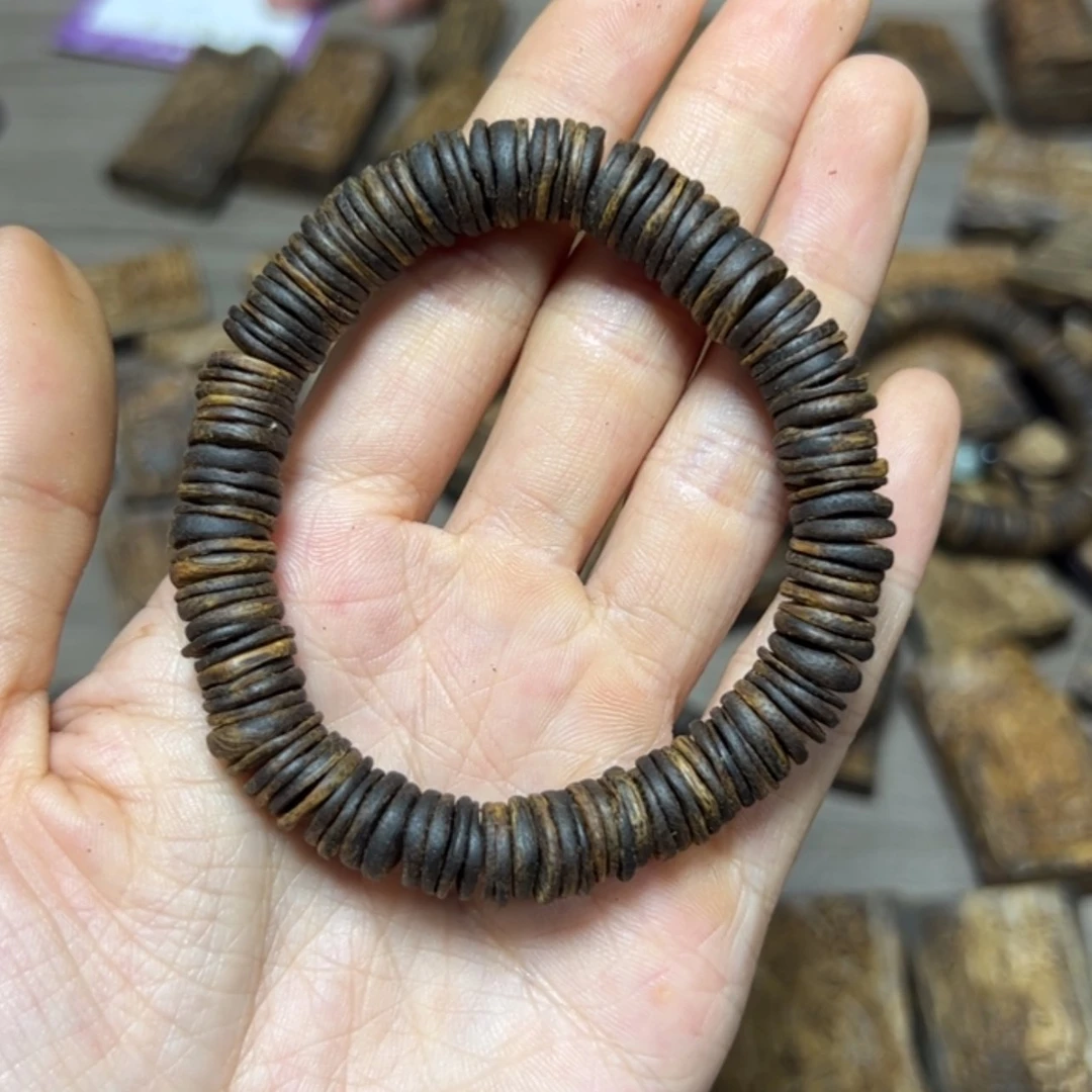 【闪购商品】沉香手串白*沉水片珠单圈糖结11.6克