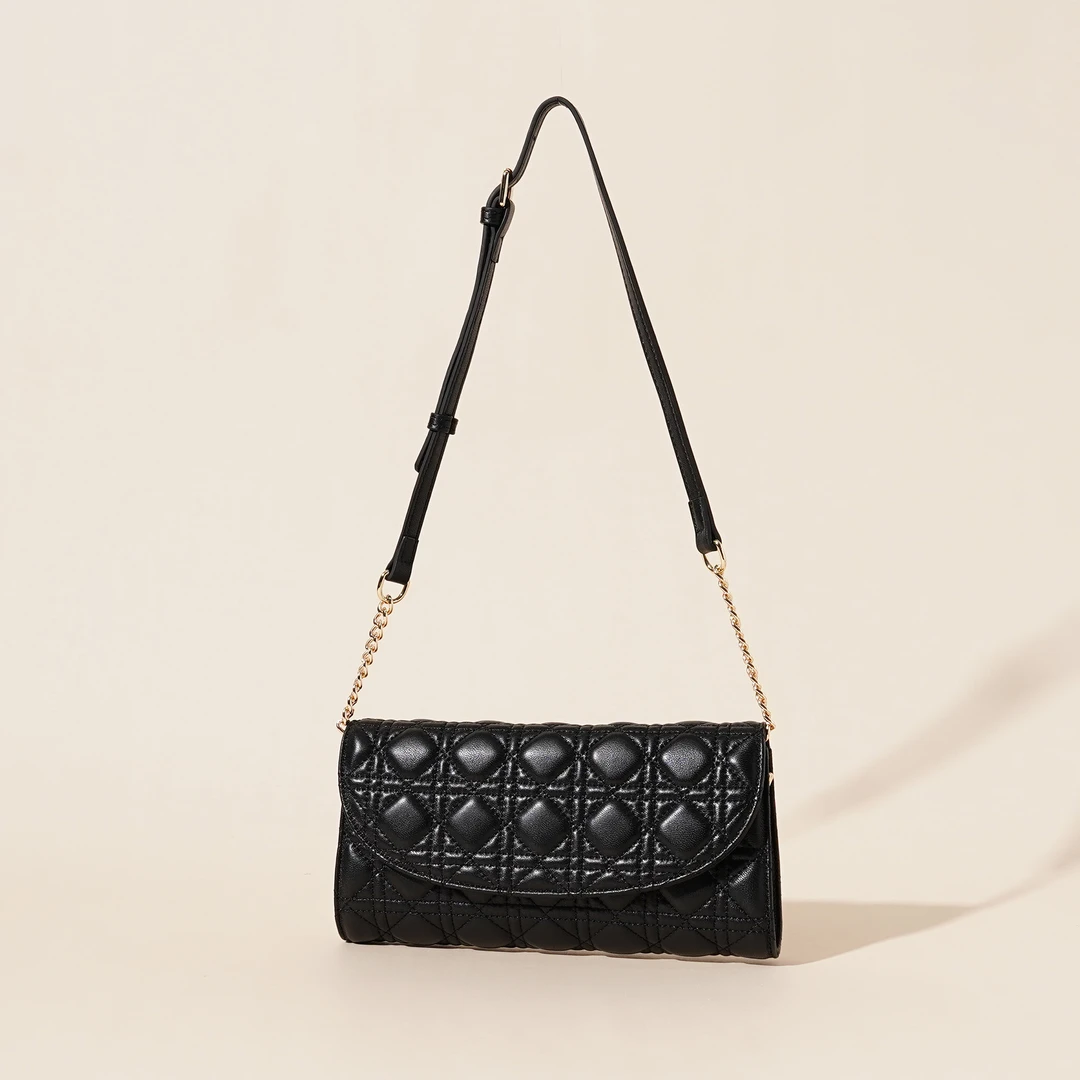 岩牛手工新款轻奢休闲女士羊皮百搭简约潮流腋下单肩包YN3514